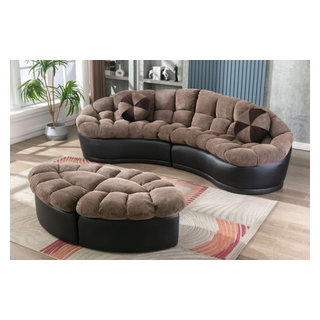 Papasan 4 Piece Crescent Sofa Set