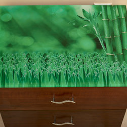 Modern Glass Side Table  with LED LIGHTS - Nightstands And Bedside Tables