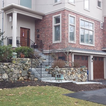 Traditional Brick Facade and Stone Exterior Upgrades