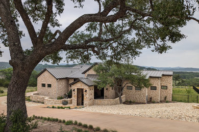 Inspiration for a southwestern exterior home remodel in Austin