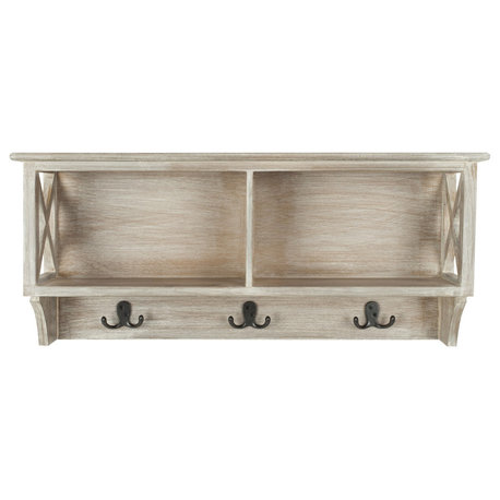 Safavieh Freya Hanging String Wall Rack, Vintage White