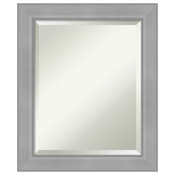 Vista Brushed Nickel Beveled Wall Mirror - 20.25 x 24.25 in.