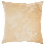 Mina Victory - Mina Victory Couture Rug Free Form Leather 20" X 20" Beige Indoor Throw Pillow - Dazzle your eyes and feed your senses with the Mina Victory Couture Collection. Featuring unique designs, these lambswool and cowhide rugs add chic style to your decor. Couture creates a beautiful focal point for your furnishings and is great as part of a layered look.
