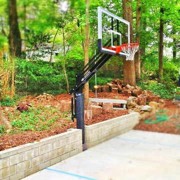 Allen B's Pro Dunk Platinum Basketball System on a 24x30 in Chapel Hill, NC