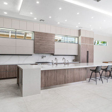 Massive Contemporary Two Tone Kitchen in West Bay