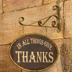BEAUTIFUL DOUBLE SIDED "GIVE THANKS" SIGN - Products