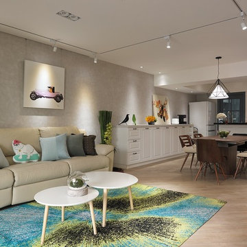 HDB 3-Room at Hougang by SpaceArt - Scandinavian Living Room Design