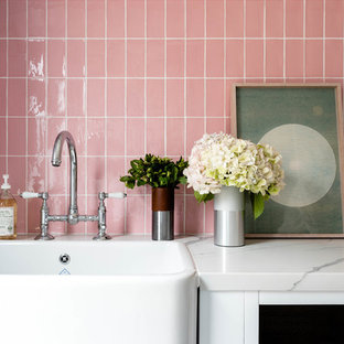 Design ideas for a beach style utility room in Brisbane.