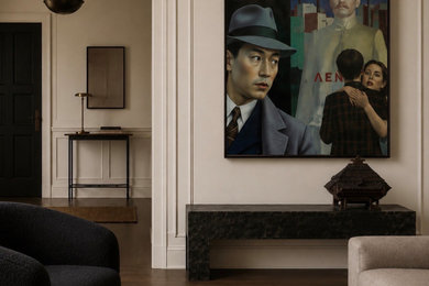 Living room photo in Chicago