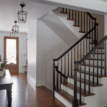 Libertyville Custom Farmhouse Foyer & Staircase
