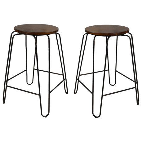 Seattle Stacking Stool, Elm/Black