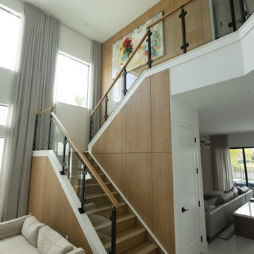 Modern Architectural Millwork Feature Wall & Stair Paneling