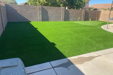 Inspiration for a small drought-tolerant and full sun backyard outdoor playset in Phoenix for spring.