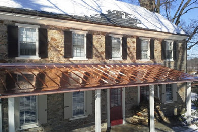 Copper Standing Seam Porch Roof
