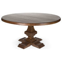 Sutherland Transitional Wood Pedestal Dining Room Table