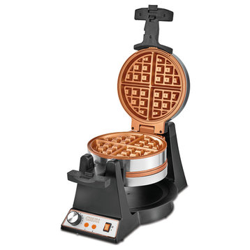 Double Rotating Belgian Waffle Maker, Keto Chaffles Iron with Nonstick PFOA Free, Double Rotating
