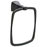 Delta Faucet - Delta Sawyer Wall Mount Towel Ring, Venetian Bronze - The Sawyer Bath Collection puts a twist on architectural style, with a robust base and squared facets. The twist feature adds a beautiful detail to the collection. This collection is ideal for baths with blended decor styles. This towel ring brings functionality and organization to your space while streamlining your morning routine. Finish your look today with coordinating pieces from the Sawyer collection (sold separately).