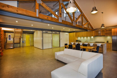 This is an example of an industrial living room in Adelaide.