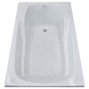 Troy 36 x 60 Rectangular Soaker Drop-In Bathtub - Tub w/ Reversible Drain