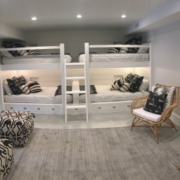 A fully equipped laundry room with a built ins