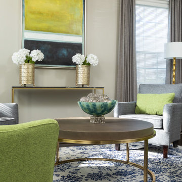 Hello HUE! Elevate your formal living room with color.