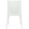 Leisuremod Weave Mace Indoor Outdoor Patio Chair, White