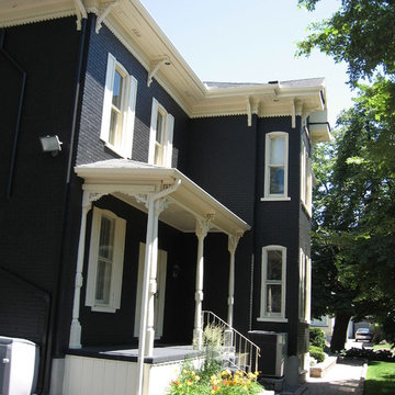 Brick house exterior repaint - Kitchener, Ontario