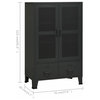 vidaXL Storage Cabinet Storage Cabinet for Living Room Office Black Metal