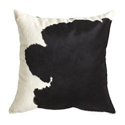 BRAZILIAN HIDE PILLOW - BLACK/WHITE - Decorative Pillows