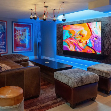 A High-Tech Basement Redesign Infused with Art and Innovation