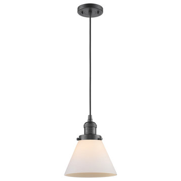 Innovations 1 Light Large Cone Mini Pendant in Oiled Rubbed Bronze, 201C-OB-G41