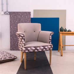 Clueit Webb Interiors Upholstered Chairs - Laurie in Tetric Taupe - Armchairs & Accent Chairs