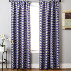 Blindsgalore Signature Drapery Panel: Vonn Patterned Jacquard - Curtains