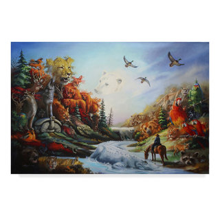 "Welcome Home" by D. Rusty Rust, Canvas Art, 16"x24" - Rustic - Prints ...