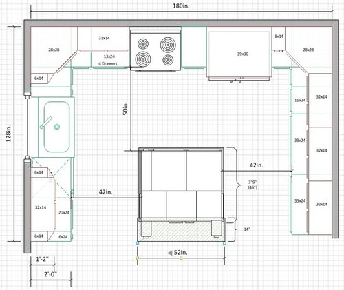 Is A 10 X15 Kitchen Too Small For U Shape, 10 X 8 Kitchen Layout With Island