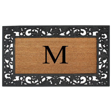 A1HC Rubber and Coir Dirt Trapper Heavy Weight Large Monogrammed Doormat 23"x38"