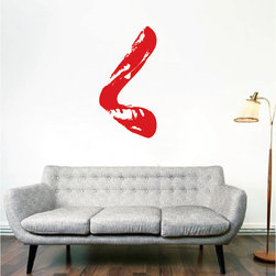 Open Lips Wall Art Decal - Wall Decals