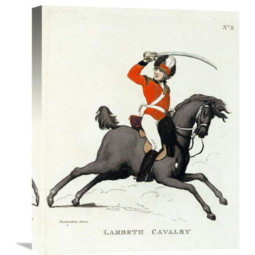 "Lambeth Cavalry" Stretched Canvas Giclee by Thomas Rowlandson, 18"x22"