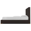 Sloan Panel Vintage Leather Bed, Chocolate, Cal King