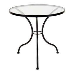 Bistro 30" Rd. Glass Dining Table - Outdoor Pub And Bistro Tables