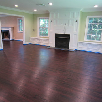 Manhasset Munsey Park home - Red Mahogany stain and Bona Traffic HD Satin!