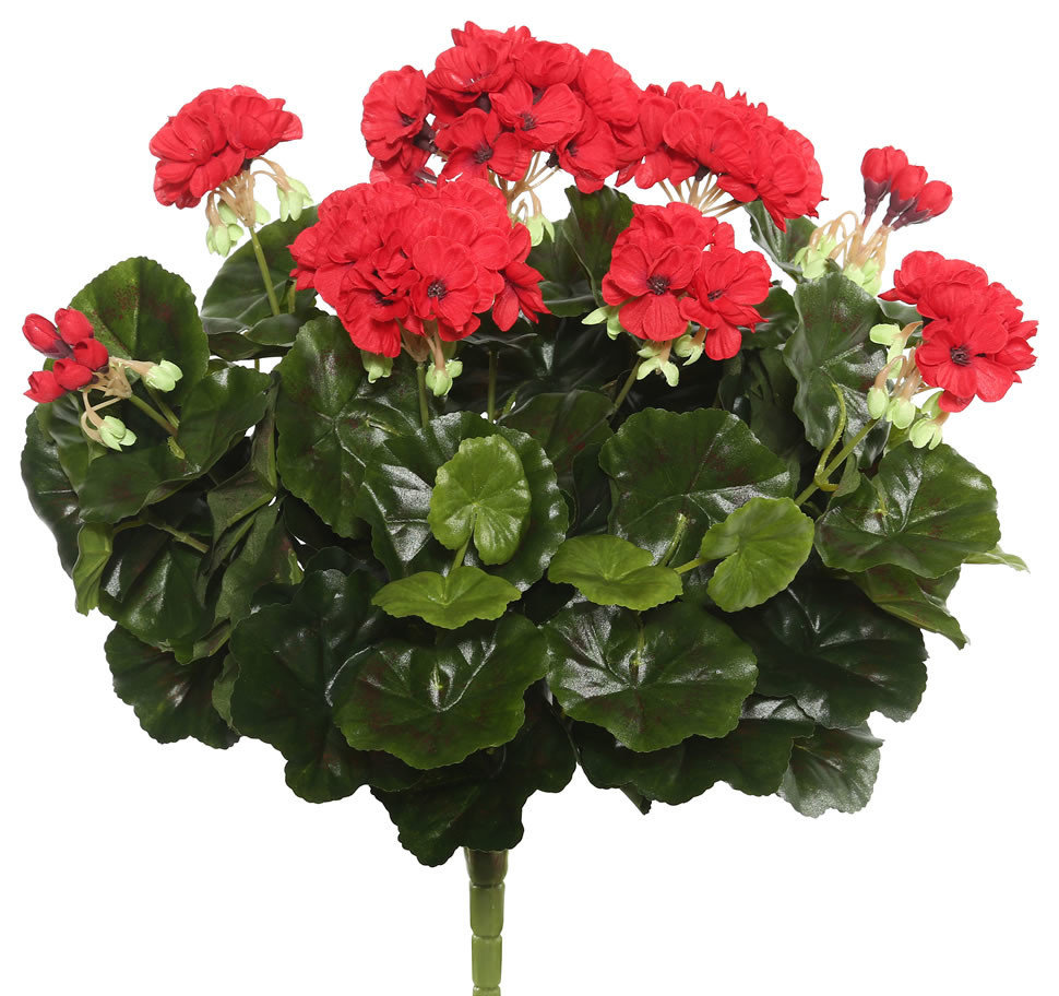 17.5" Red Geranium Bush