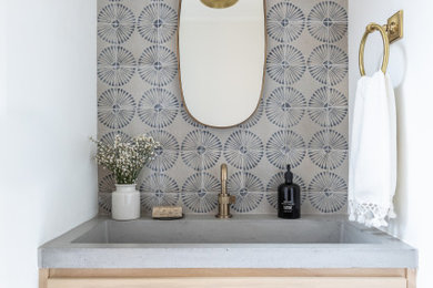 Beach style powder room photo in San Francisco