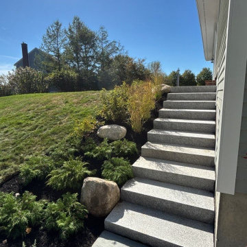 Bluestone Patio with Granite Steps