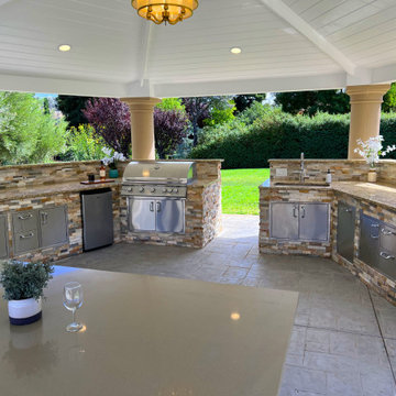 Outdoor Gazebo with Built-in Kitchen