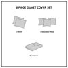 Madison Park Sateen Printed 6-Piece Duvet Set, King/California King