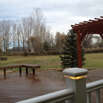 Multi-Level Deck and Paver Patio with Cedar Pergola, Lafayette Colorado