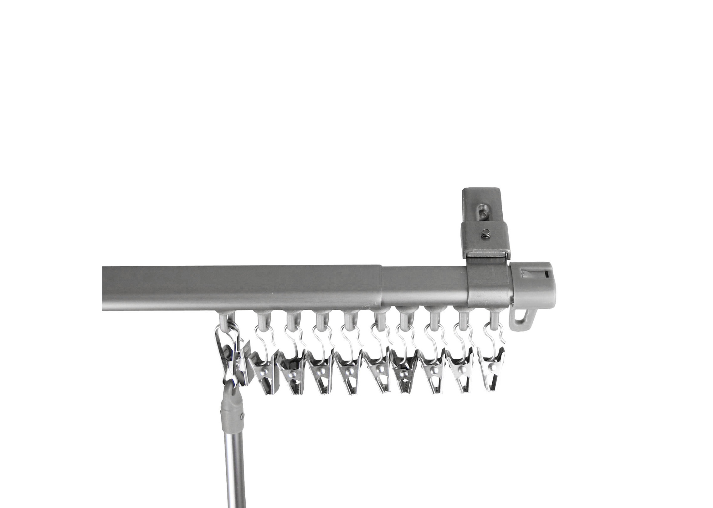 Baton Draw Rods Baton Draw Adjustable Track - Silver, 66-120