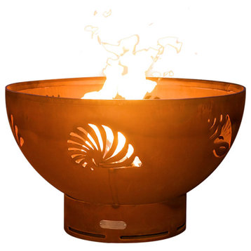 Sea Creatures Wood Fire Pit