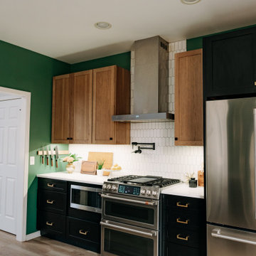 Black and Hickory Transitional Kitchen
